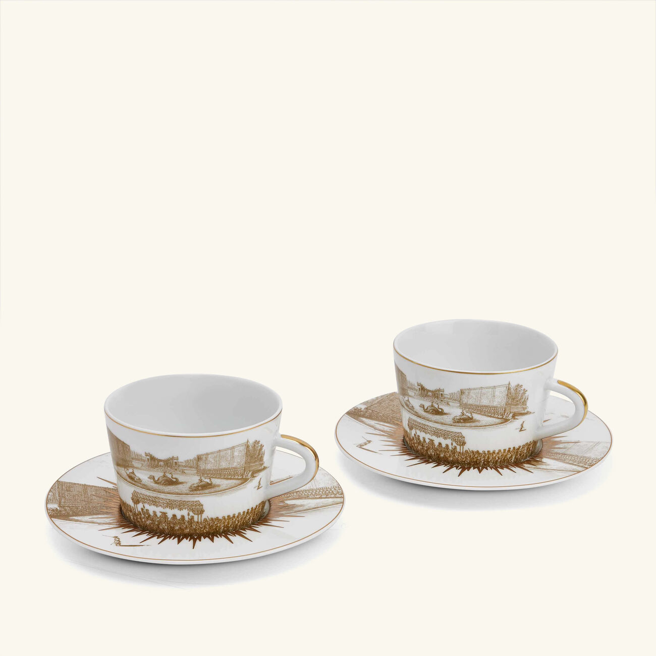 Versailles Enchante Tea Cup & Saucer Gold Set Of 2 bernardaud versailles enchante tea cup saucer gold set of 2