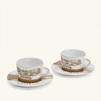 Versailles Enchante Tea Cup & Saucer Gold Set Of 2 bernardaud versailles enchante tea cup saucer gold set of 2