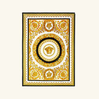 versace crete de fleur beach towel gold