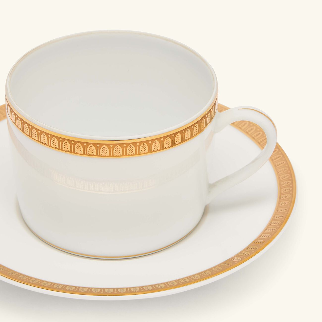 christofle malmaison tea cup saucer gold