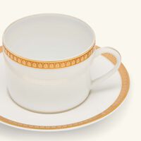 christofle malmaison tea cup saucer gold