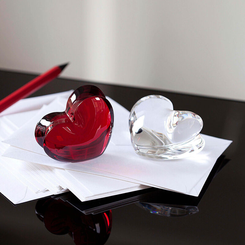 baccarat zinzin heart figurine mini clear
