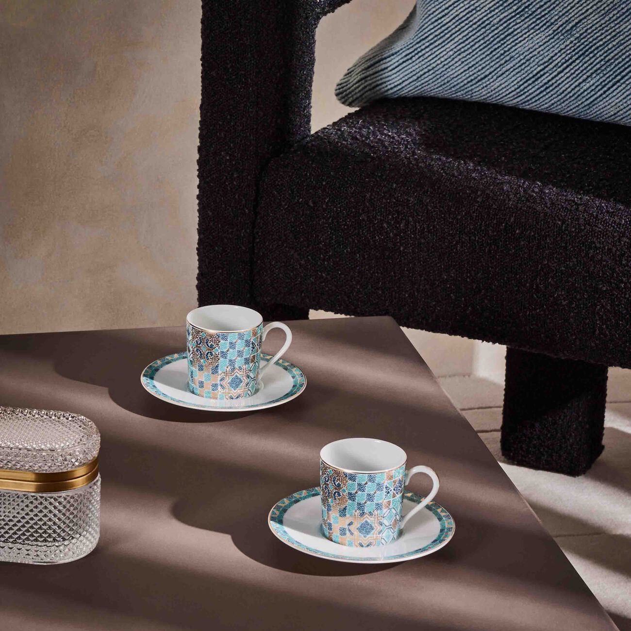 haviland portofino coffee cup saucer blue set of 4