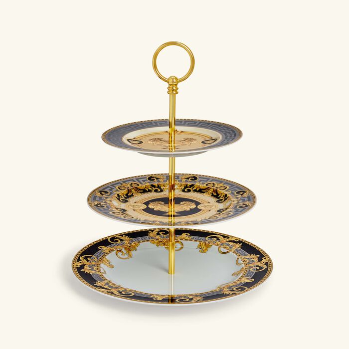 versace prestige gala etagere cake stand black