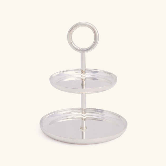 كريستوفل قاعدة الكيك فيرتيجو من طبقتين مطلية بالفضة