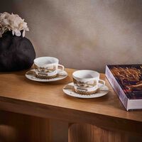 برناردو طقم فيرساي أنشانتي مؤلف من أربعة فناجين للشاي مع صحونها