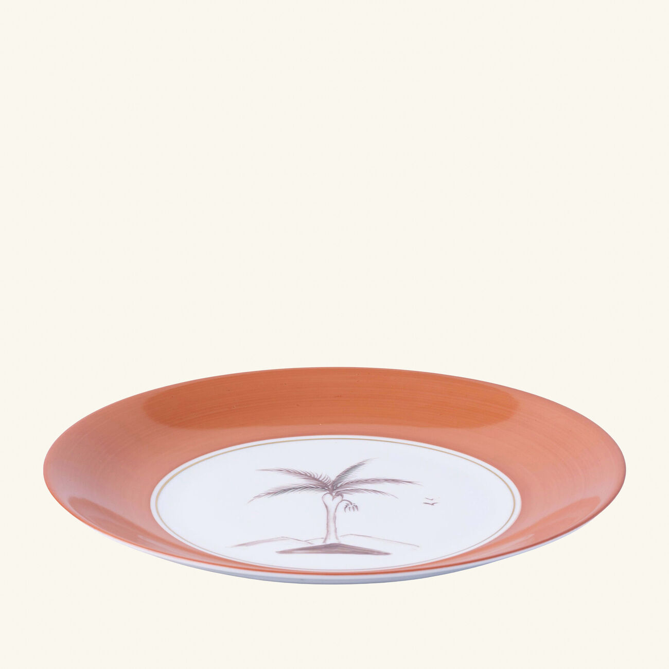marie daage bamboo colonies dinner plate round pink 26cm