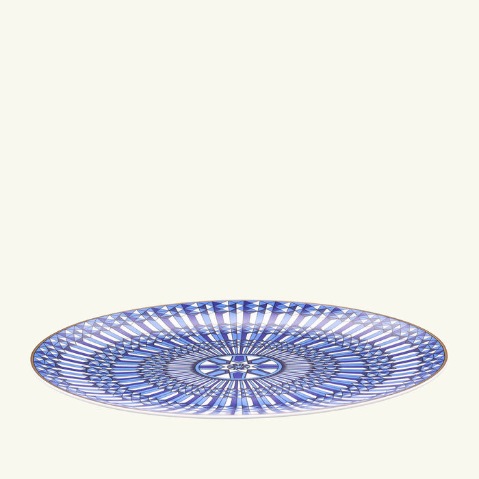 baccarat arcadia show plate round blue 31cm