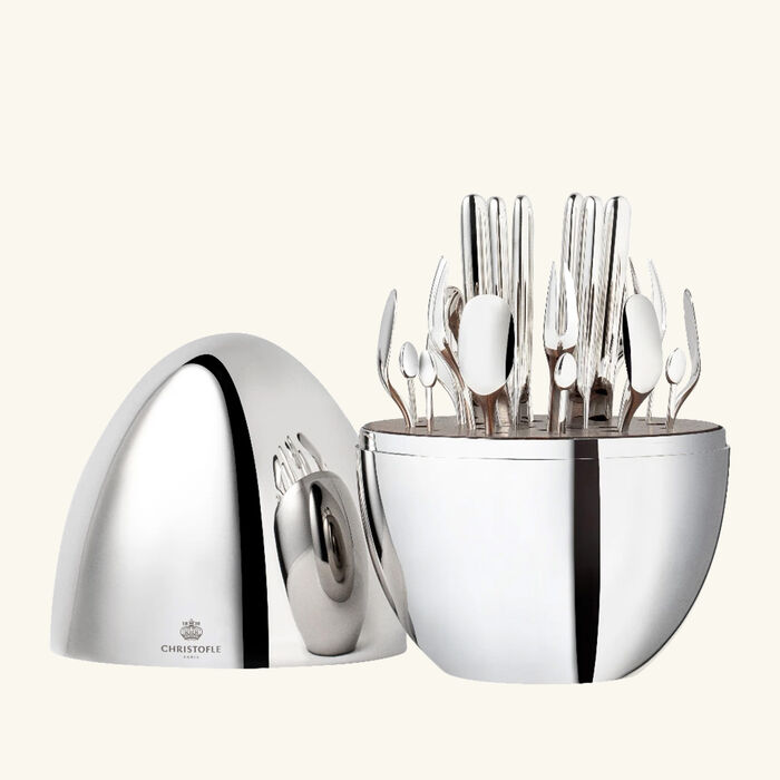 christofle mood party 24 piece flatware set stainless steel