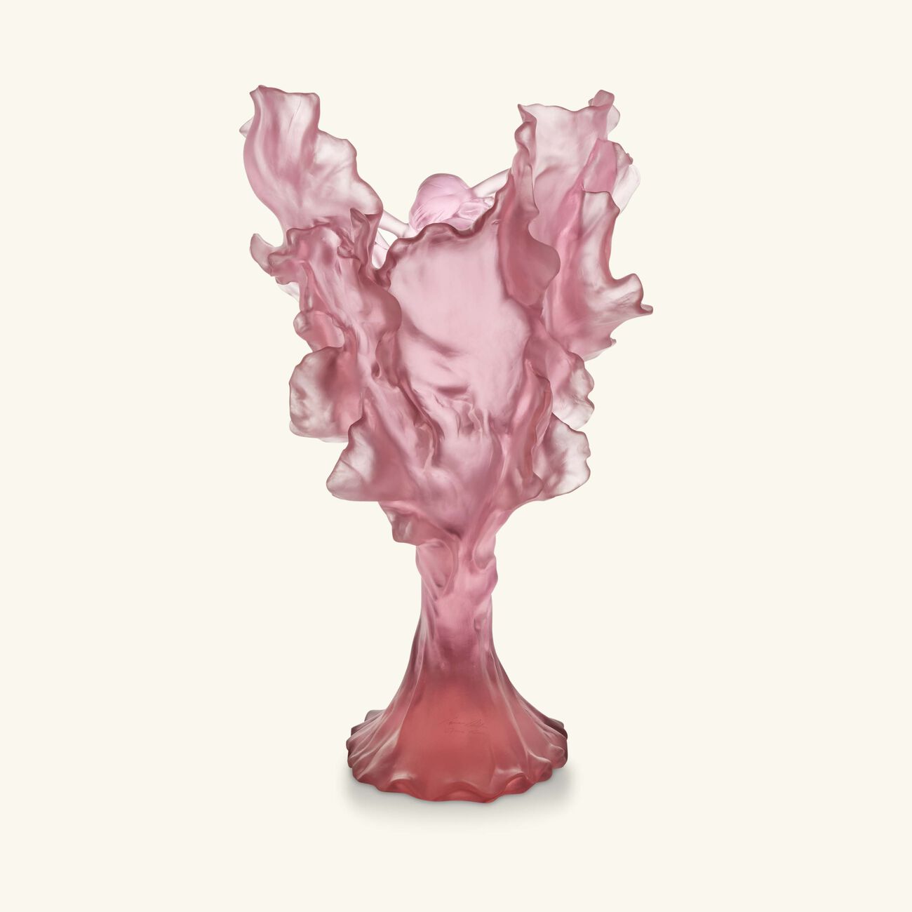 daum poetic by tamara ralph vase extra large pink limited edition