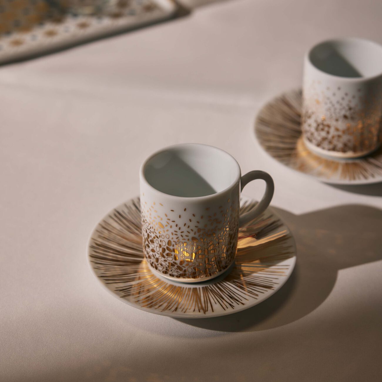 silsal tamrah by razan alazzouni dates spread bottom coffee cup   saucer gold set of 2