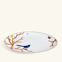 bernardaud aux oiseaux serving platter oval gold 38cm