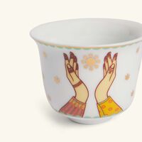 Hessa Arabic Coffee Cup White Set Of 2 silsal hessa arabic coffee cup white set of 2