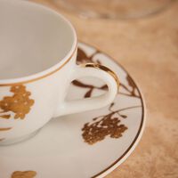 bernardaud v g tal or coffee cup saucer gold set of 2