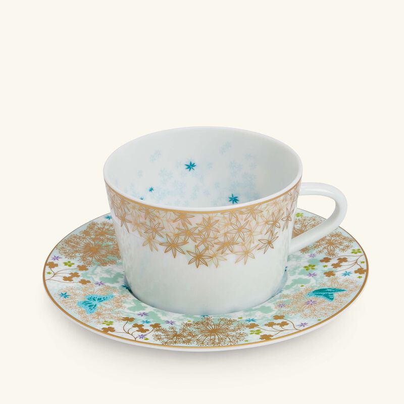 Tea Cup & Saucer Blue Set Of 4 bernardaud tea cup saucer blue set of 4