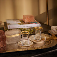 villari acapulco tea cup   saucer clear