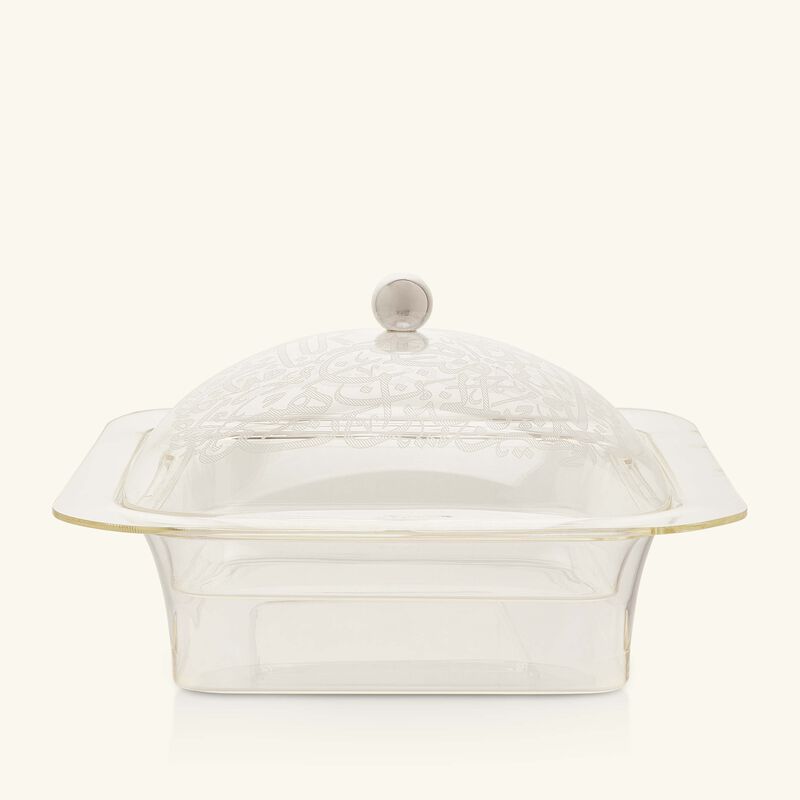 dimlaj thulut serving pot with lid clear 15cm