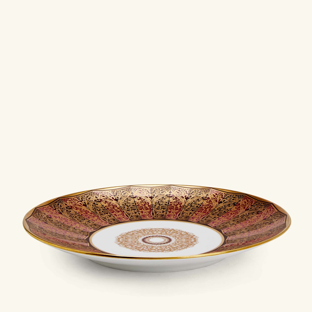bernardaud eventail dinner plate round gold 21cm