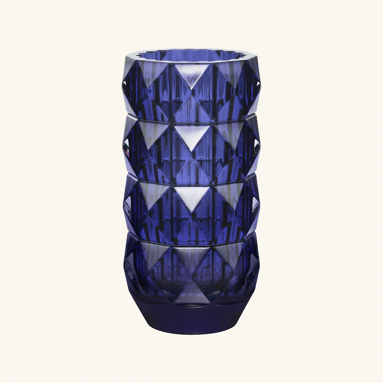 baccarat louxor vase round small blue