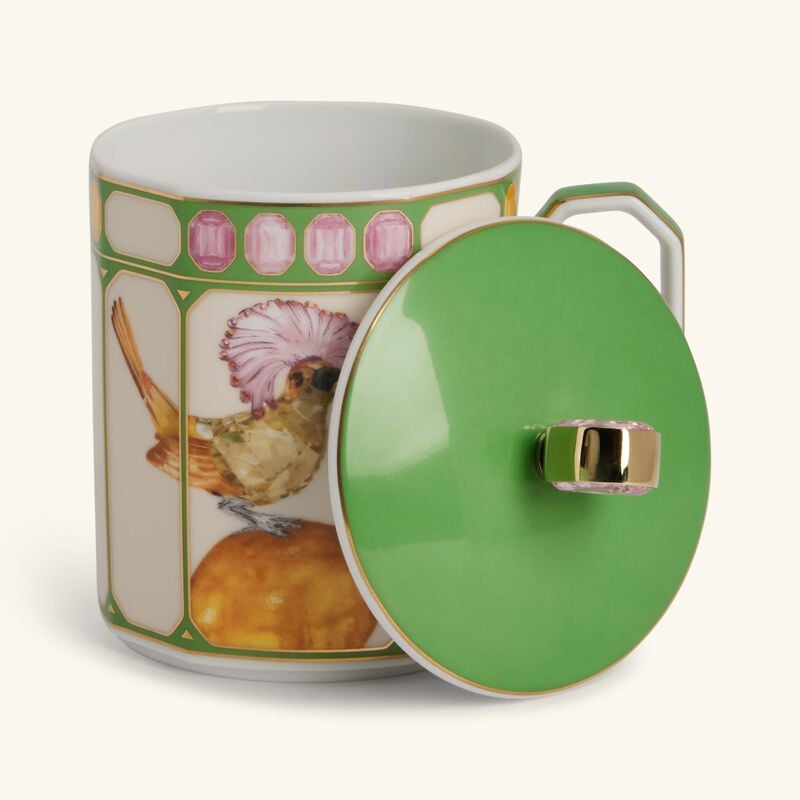 rosenthal idyllia mug with lid flycatcher green