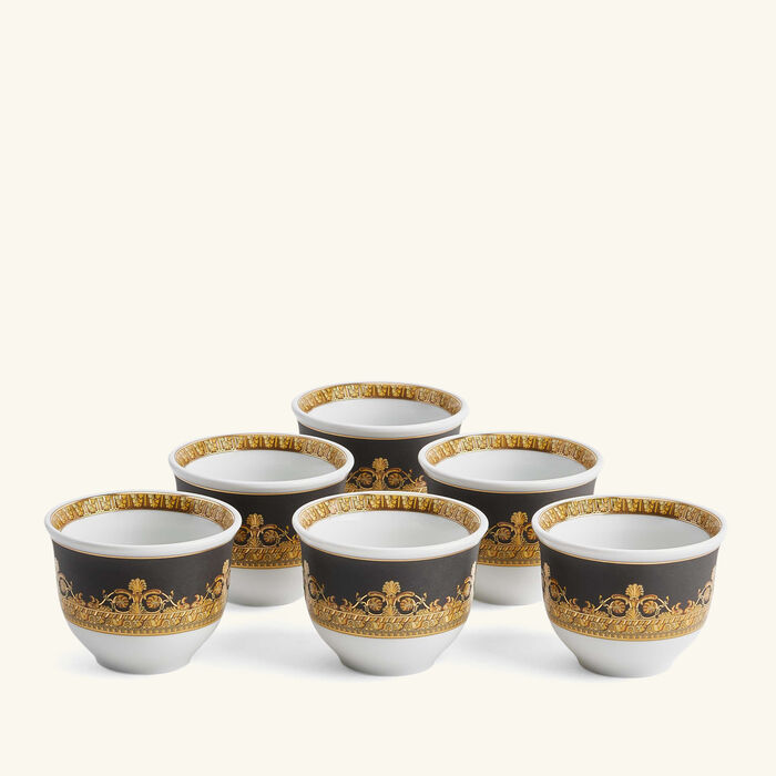 versace i love baroque arabic coffee cup black set of 6