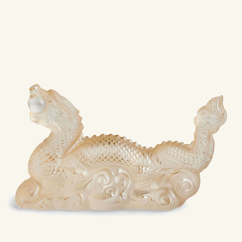 lalique tianlong dragon sculpture small gold