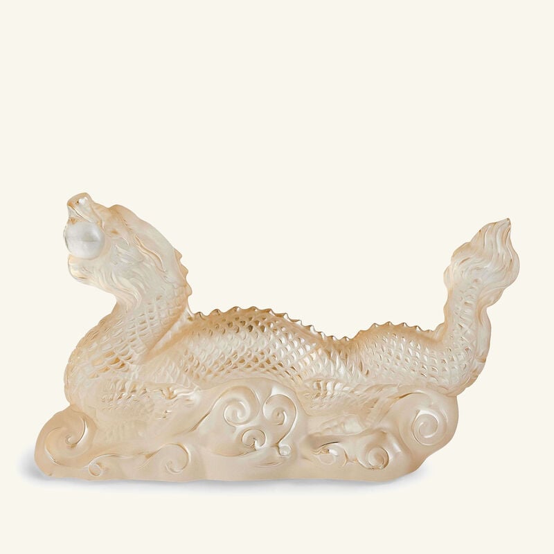 Tianlong Dragon Sculpture Small Gold lalique tianlong dragon sculpture small gold