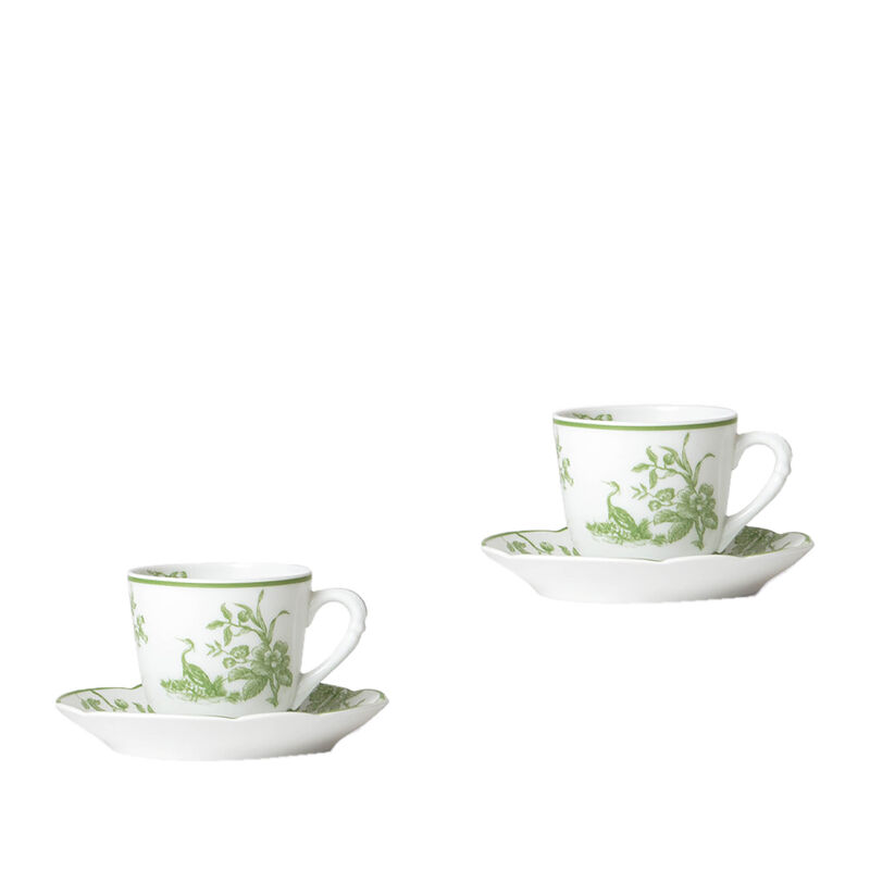 Albertine Set of 2 Espresso Cups and Saucers, large