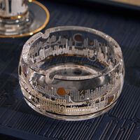 دملاج منفضة حياة شفافة بتصميم مستدير