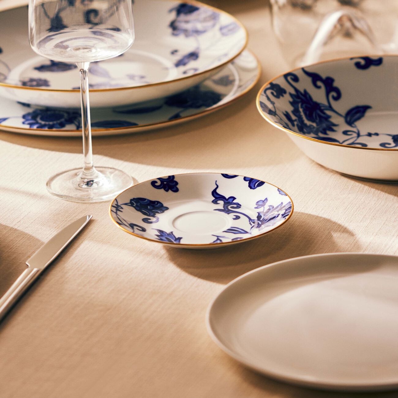bernardaud prince bleu tea cup saucer blue