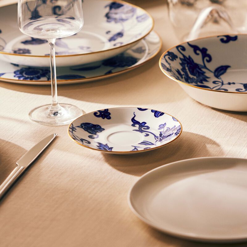 bernardaud prince bleu tea cup saucer blue