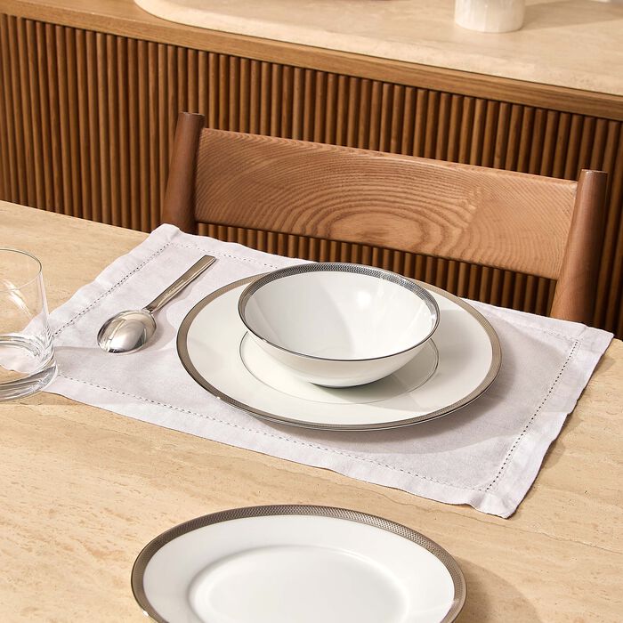 Maille Platine Cereal Bowl White 30cl bernardaud maille platine cereal bowl white 30cl