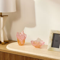 Tulipe Centerpiece Amber Pink Small Limited Edition daum tulipe centerpiece amber pink small limited edition