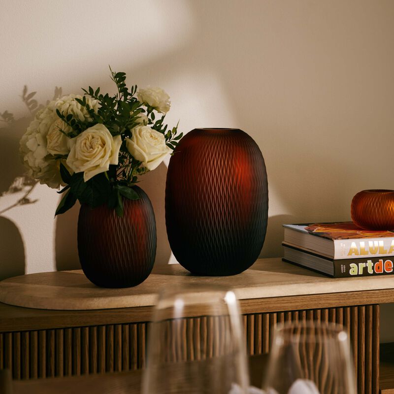 روكل مزهرية ميتامورفوسيس مستديرة متوسطة باللون العنبري