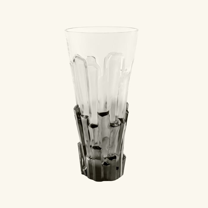 lalique terramineral basalte vase extra large clear