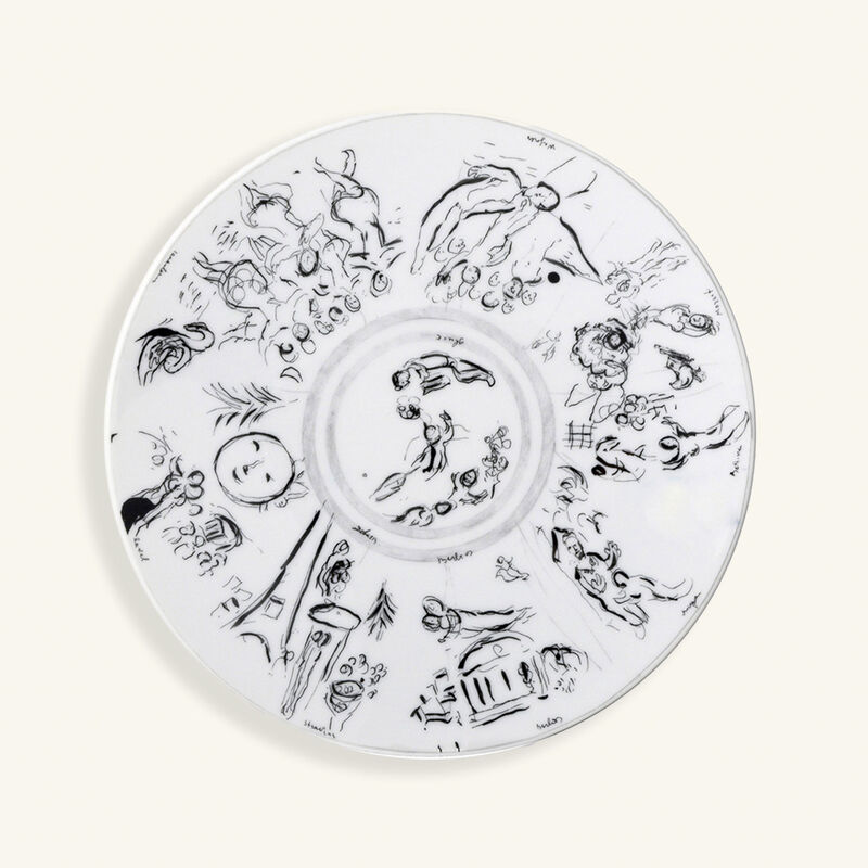 bernardaud marc chagall salad plate round white 21cm set of 6