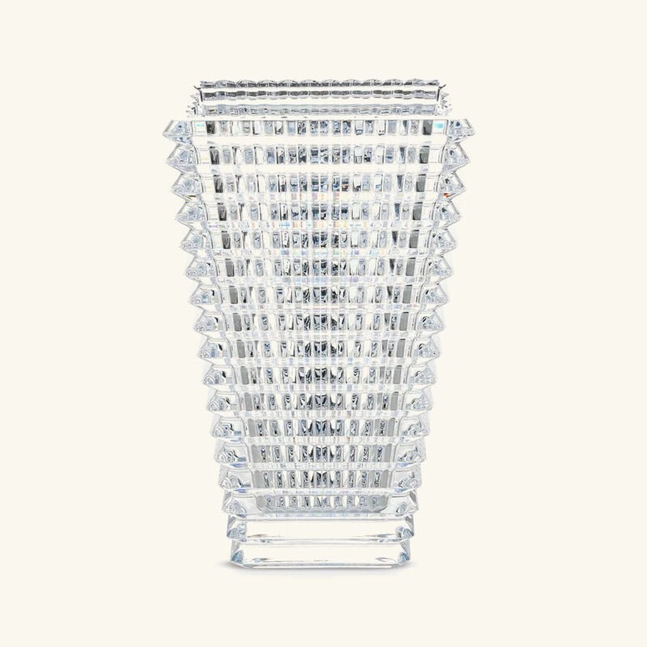 baccarat eye vase rectangular medium clear