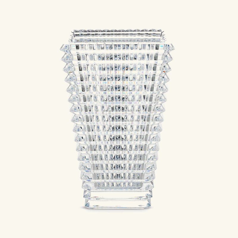 baccarat eye vase rectangular medium clear
