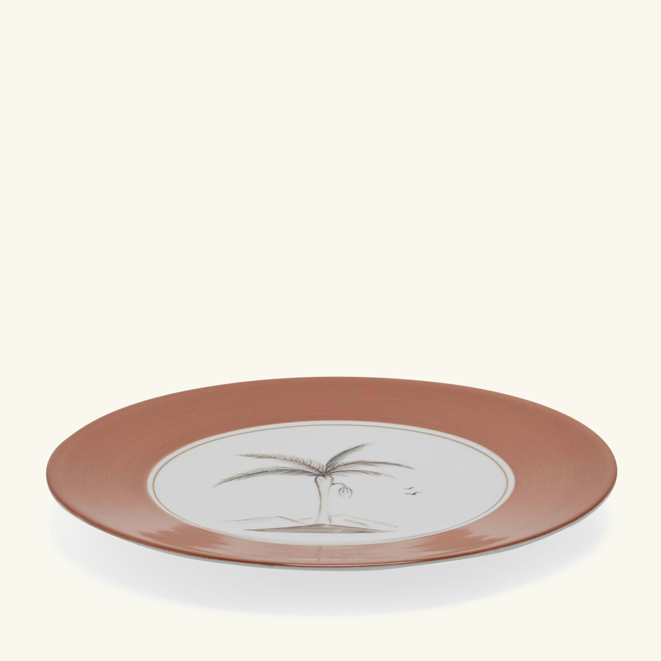 marie daage bamboo colonies charger plate round pink 30cm