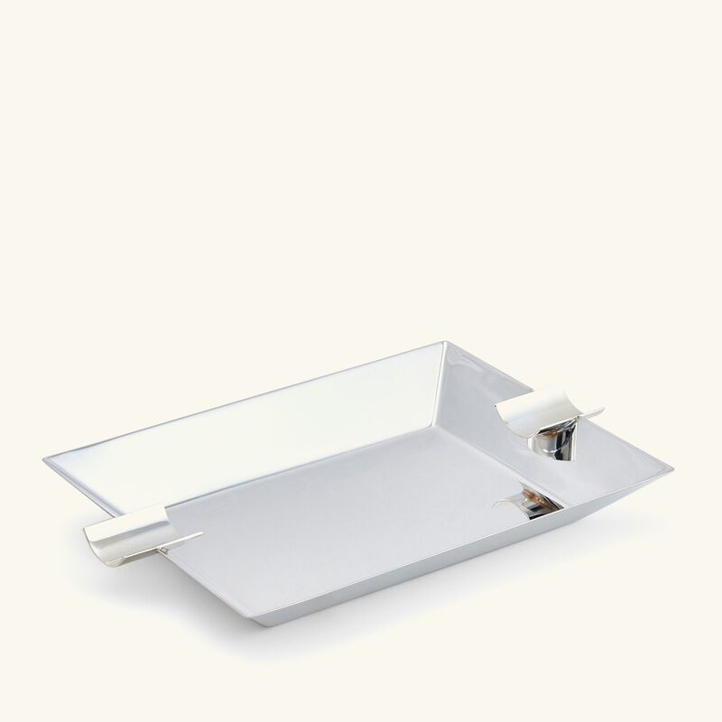 christofle uni club ashtray rectangular small silver plated