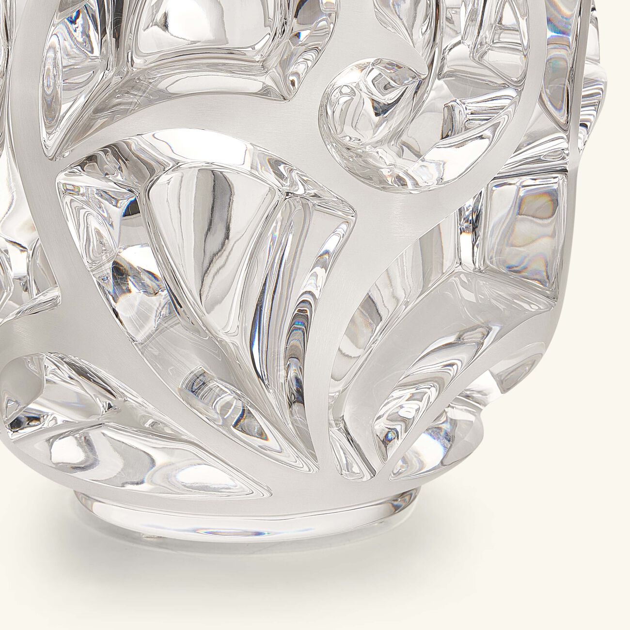 lalique tourbillons vase medium clear