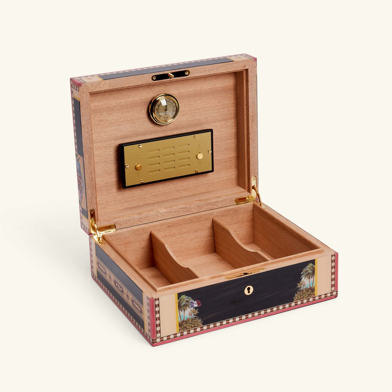 elie bleu flora de alba cigar humidor black