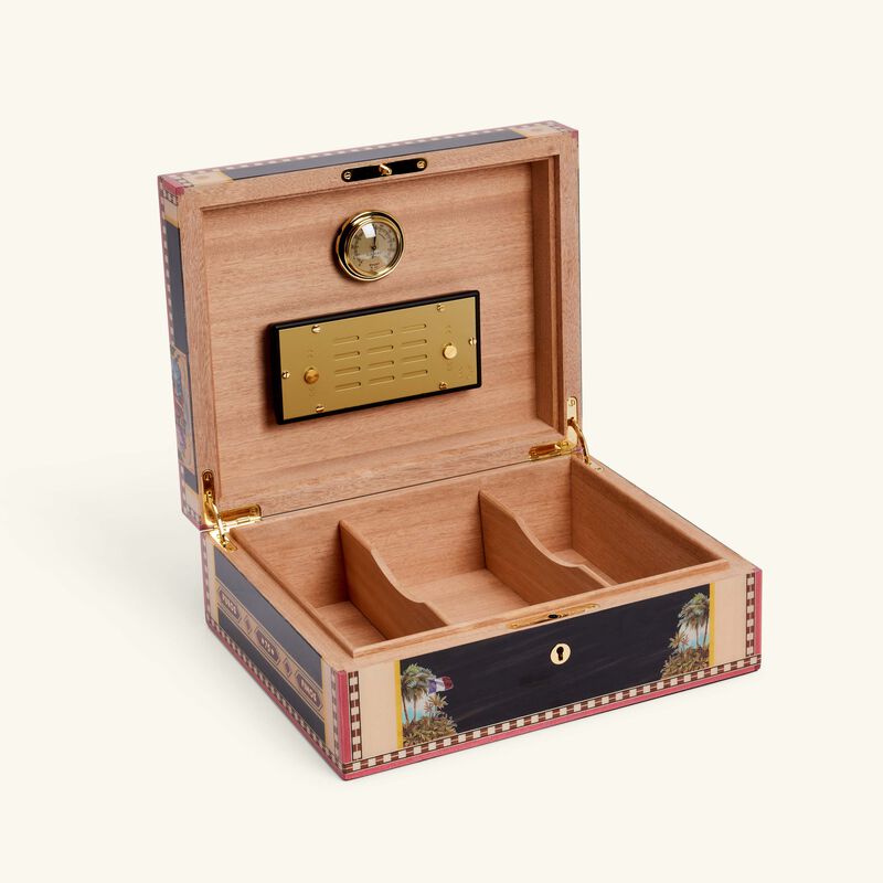 elie bleu flora de alba cigar humidor black