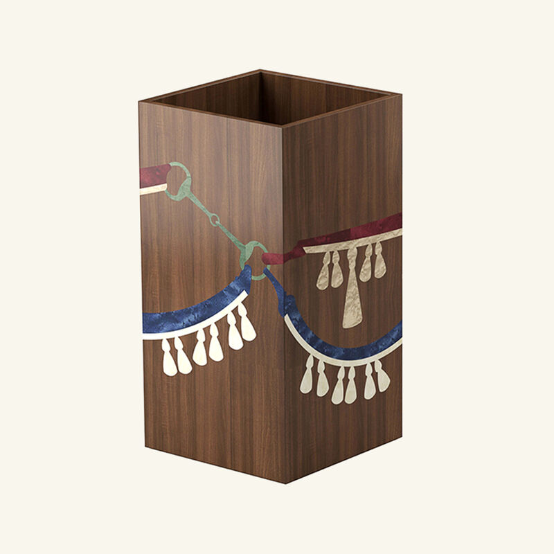 سلة مهملات بنية large