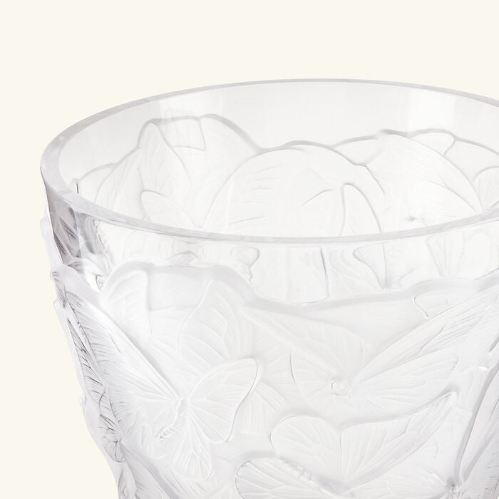 lalique papillons vase large clear