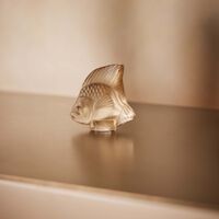lalique fish figurine small gold