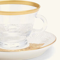 villari acapulco cappuccino cup saucer clear