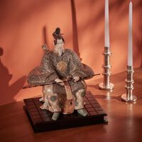 lladro japanese nobleman ii sculpture medium brown limited edition