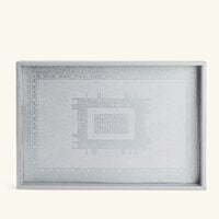 dimlaj shafa serving tray rectangular silver 40x27cm