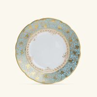 bernardaud eden turquoise soup plate round blue 22cm